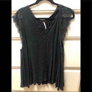 Free People black top with lace